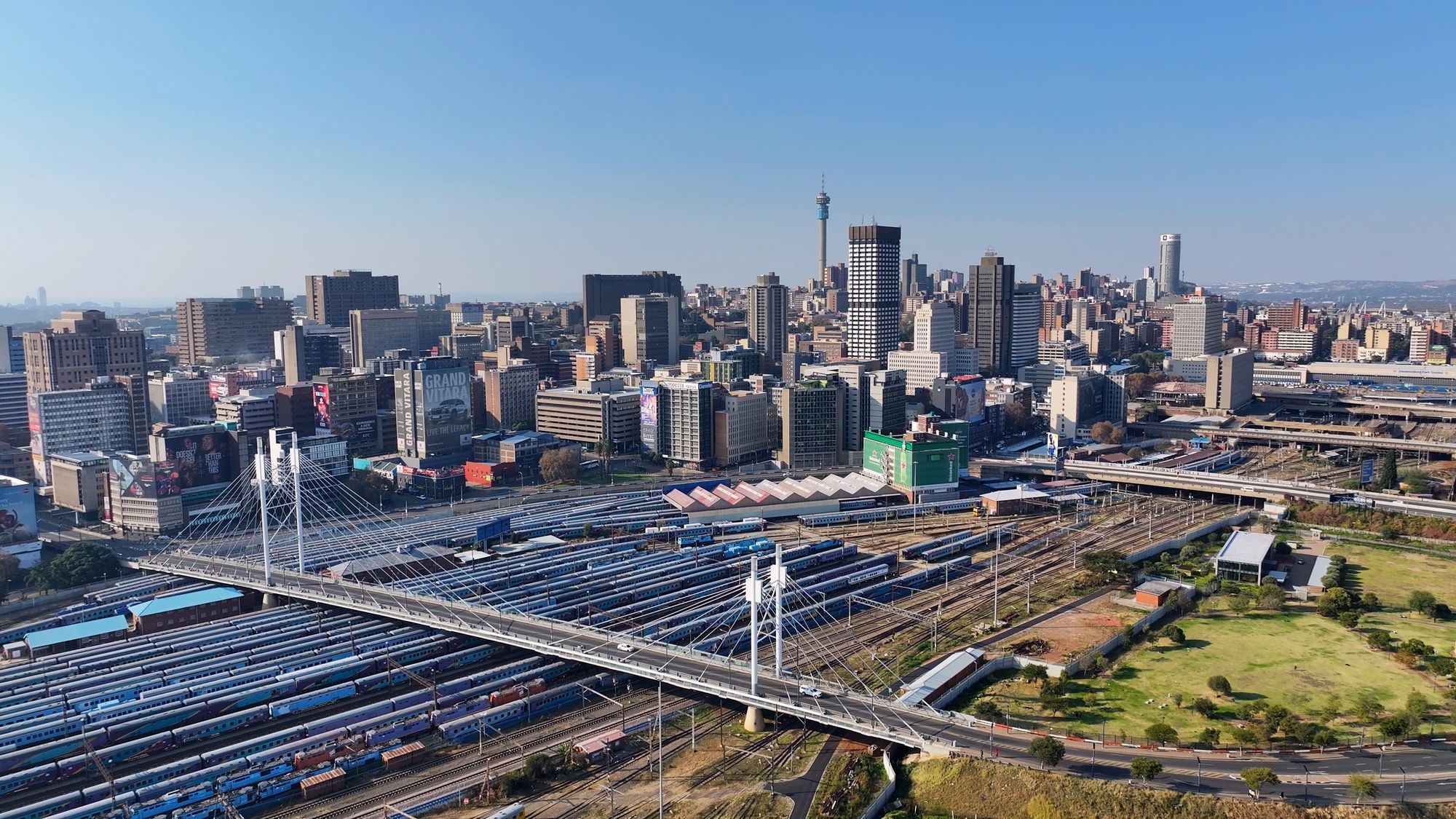 Aerial view of Johannesburg
