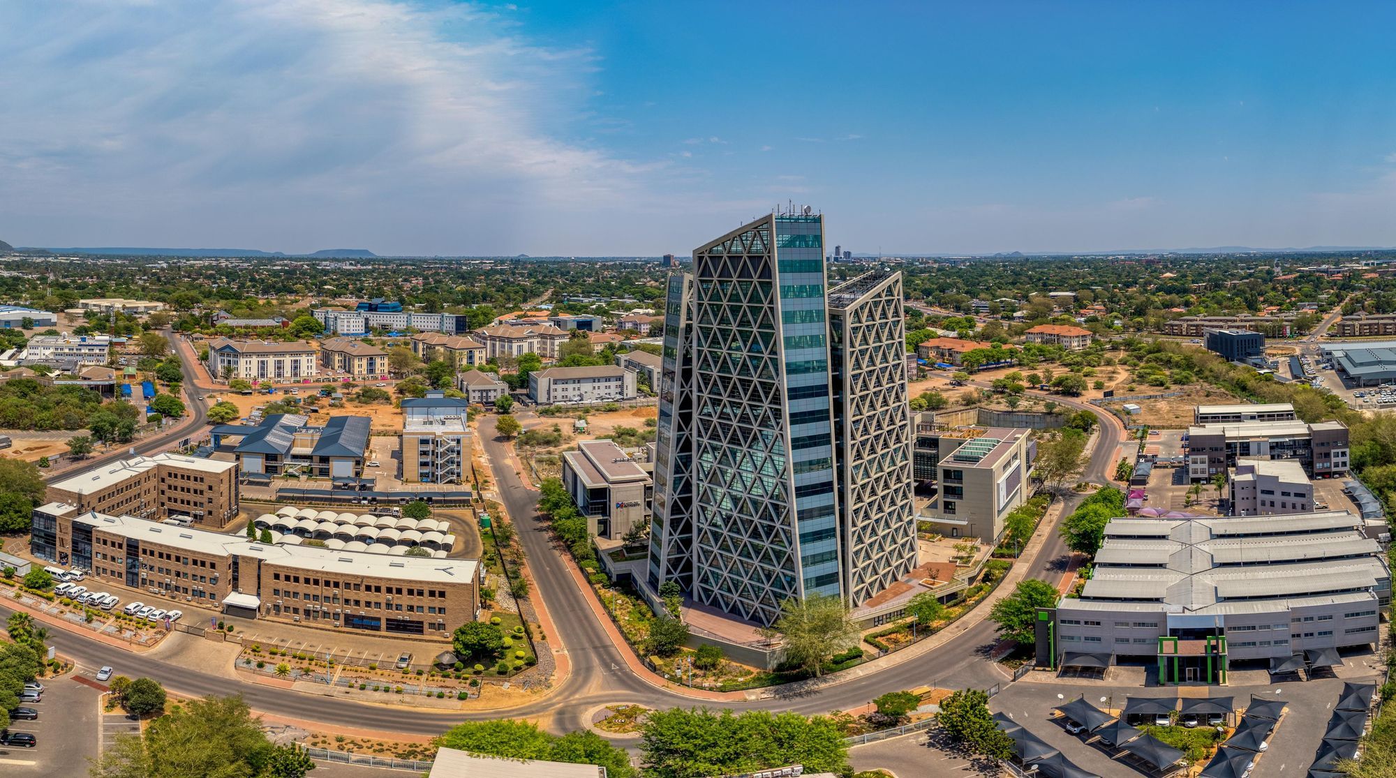 Aerial view of Gaborone